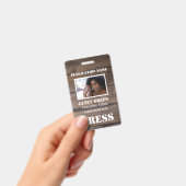 写パーソナライズされた真記素朴者のPress Pass バッジ (手持ち)