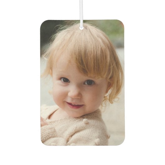 写パーソナライズされた真 |かわいい家族2写真車 カーエアーフレッシュナー (正面)