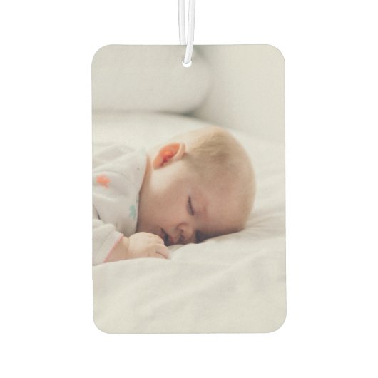 写パーソナライズされた真 |かわいい家族2写真車 カーエアーフレッシュナー (裏面)