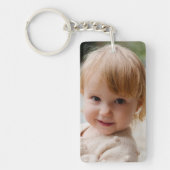 写パーソナライズされた真 |かわいい家族2写真 キーホルダー (正面)