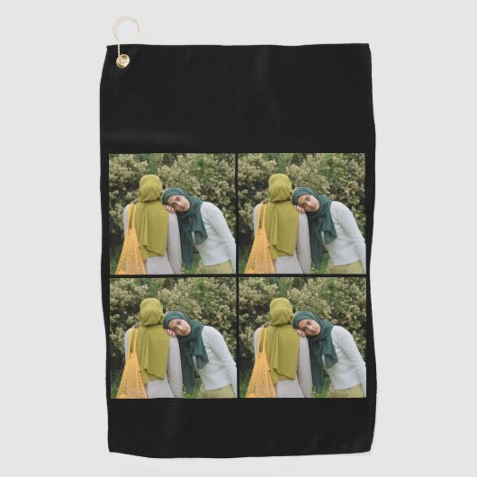 写パーソナライズされた真 ゴルフタオル (正面)