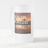 写パーソナライズされた真 フロストグラスビールジョッキ (正面左)