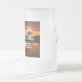 写パーソナライズされた真 フロストグラスビールジョッキ (中央)