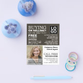 写パーソナライズされた真、不動産仲介業者、エステートエージェント チラシ (シングル)