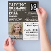 写パーソナライズされた真、不動産仲介業者、エステートエージェント チラシ (手)