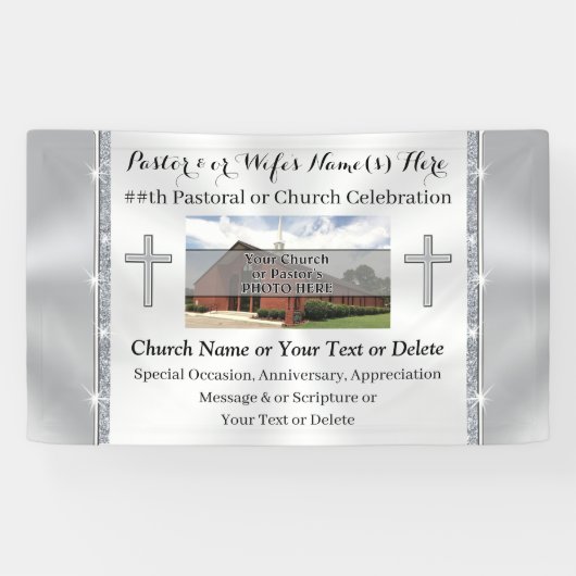 写パーソナライズされた真、教会記念日の旗 横断幕 (横)