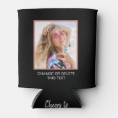 写パーソナライズされた真 |文字カスタム缶クーラー 缶クーラー (正面)