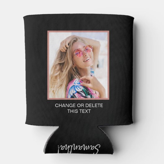 写パーソナライズされた真 |文字カスタム缶クーラー 缶クーラー (裏面)