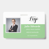 写パーソナライズされた真IDとロゴのセキュリティパス バッジ (正面)