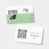 写パーソナライズされた真IDとロゴのセキュリティパス バッジ (正面&裏面)