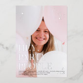 写ファンシー真 |グラード |シルバー実在ホイル 箔招待状 (正面)