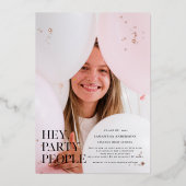 写ファンシー真 |グラード |バラ金ゴールド実在ホイル 箔招待状 (正面)