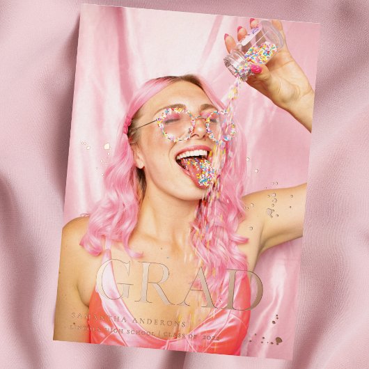 写ファンシー真 |グラード |バラ金ゴールド実在ホイル 箔招待状