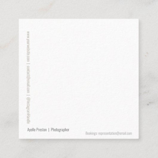 写ミニマル者モダンスクエア名刺 スクエア名刺 (裏面)