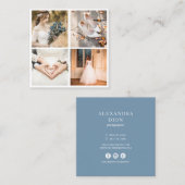 写モダンエレガント真撮影 スクエア名刺 (正面/裏面)