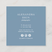 写モダンエレガント真撮影 スクエア名刺 (裏面)