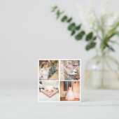 写モダンエレガント真撮影 スクエア名刺 (スタンド正面)