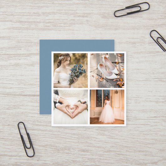 写モダンエレガント真撮影 スクエア名刺 (正面/裏面インサイチュ)