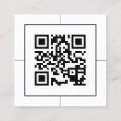 写モダン真とビデオのフレーム  スクエア名刺 (裏面)