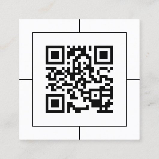 写モダン真とビデオのフレーム  スクエア名刺 (裏面)