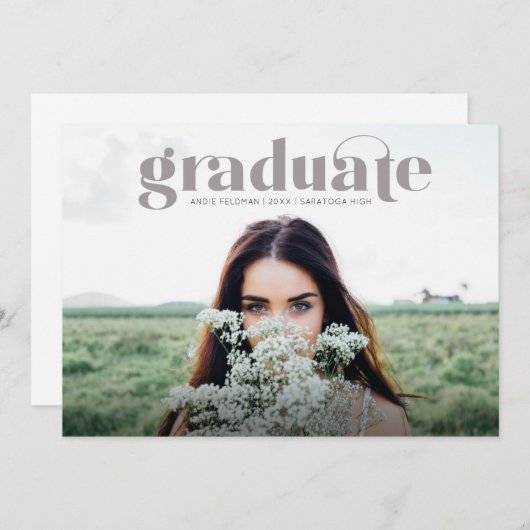 写モダン真の卒業表 セーブザデート (正面/裏面)