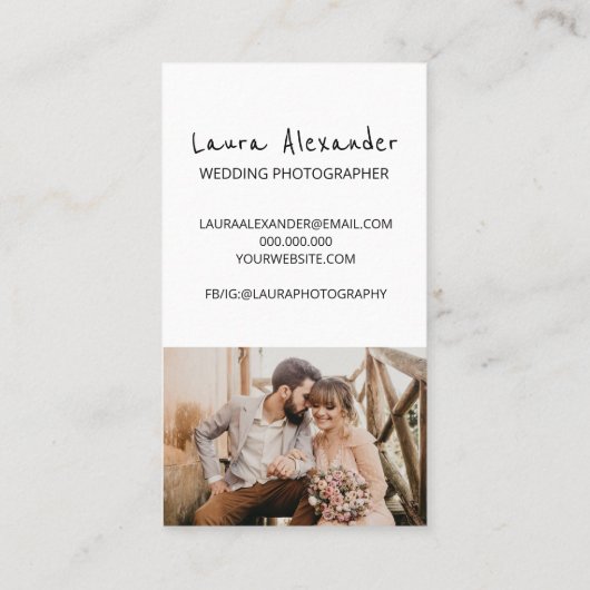 写モダン真スクリプト2写真コラージュ 名刺 (裏面)