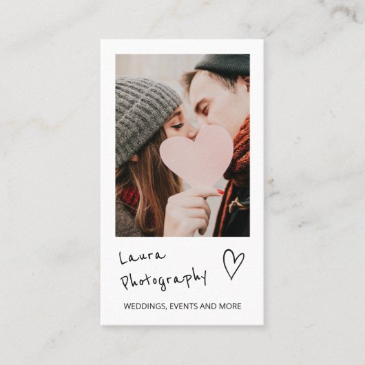 写モダン真スクリプト2写真コラージュ 名刺 (正面)