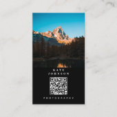 写モダン真ミニマル者QRコードSNS 名刺 (正面)