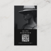 写モダン真ミニマル者QRコードSNS 名刺 (正面)