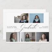 写モダン真卒業表 招待状 (正面/裏面)