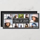 写モダン真10校卒業発表 招待状 (正面/裏面)