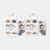 写モダン真 キッズモンスタートラック誕生日パーティー フェイバーボックス (折り畳みなし)