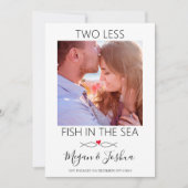 写モダン真 | 海の中の魚の二匹の婚約 案内状 (正面)