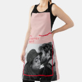 写モダン真 |赤とピンクのハッピーバレンタインデー エプロン (インサイチュ)