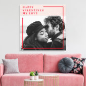 写モダン真 |赤とピンクのハッピーバレンタインデー キャンバスプリント (インサイチュ (リビング))