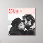 写モダン真 |赤とピンクのハッピーバレンタインデー キャンバスプリント (正面)