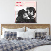 写モダン真 |赤とピンクのハッピーバレンタインデー キャンバスプリント (インサイチュ (寝室))