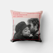 写モダン真 |赤とピンクのハッピーバレンタインデー クッション (正面)