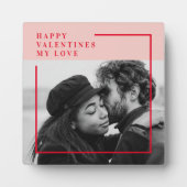 写モダン真 |赤とピンクのハッピーバレンタインデー フォトプラーク (正面)