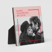 写モダン真 |赤とピンクのハッピーバレンタインデー フォトプラーク (正面)