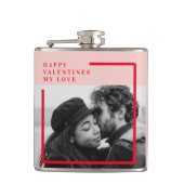写モダン真 |赤とピンクのハッピーバレンタインデー フラスク (正面)