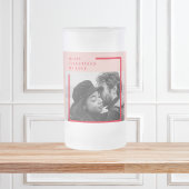 写モダン真 |赤とピンクのハッピーバレンタインデー フロストグラスビールジョッキ