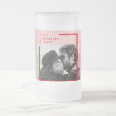 写モダン真 |赤とピンクのハッピーバレンタインデー フロストグラスビールジョッキ (中央)