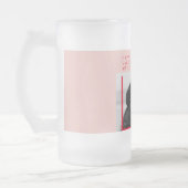 写モダン真 |赤とピンクのハッピーバレンタインデー フロストグラスビールジョッキ (左)