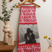 写モダン真 | Red & Pink Love You Valentines Gift エプロン