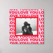 写モダン真 | Red & Pink Love You Valentines Gift キャンバスプリント (正面)
