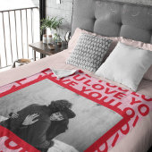 写モダン真 | Red & Pink Love You Valentines Gift シェルパブランケット