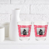 写モダン真 | Red & Pink Love You Valentines Gift ショットグラス