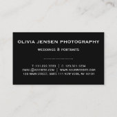 写モダン結婚真の写真コラージュミニマル 名刺 (裏面)