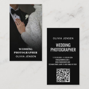 写モダン結婚真の写真コラージュミニマル 名刺